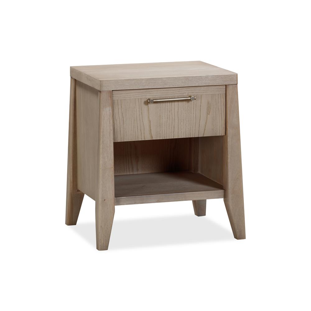 Sumire One Drawer One Shelf Ash Wood Nightstand in Ginger. Picture 2