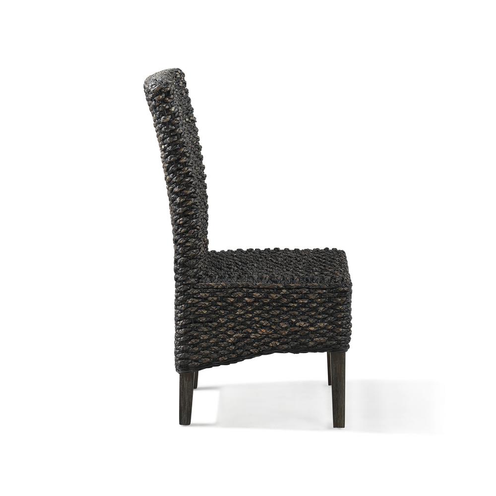 Meadow Chair Water Hyacinth in Graphite, set of 2. Picture 4
