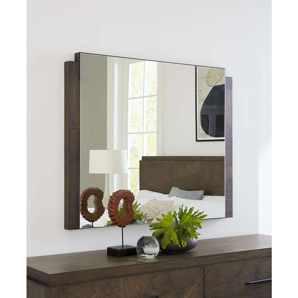Broderick Dresser Mirror in Wild Oats Brown. Picture 2