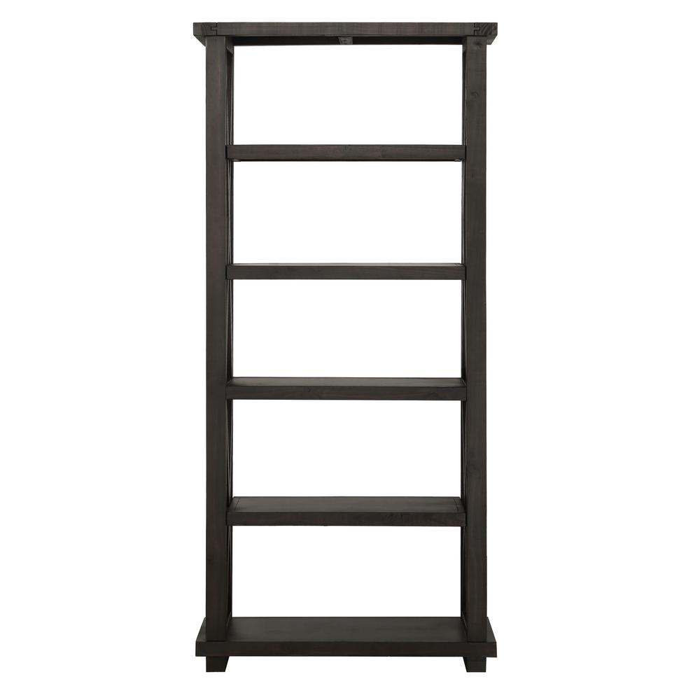 Yosemite Solid Wood 82x39 inch Bookshelf in Cafe. Picture 4