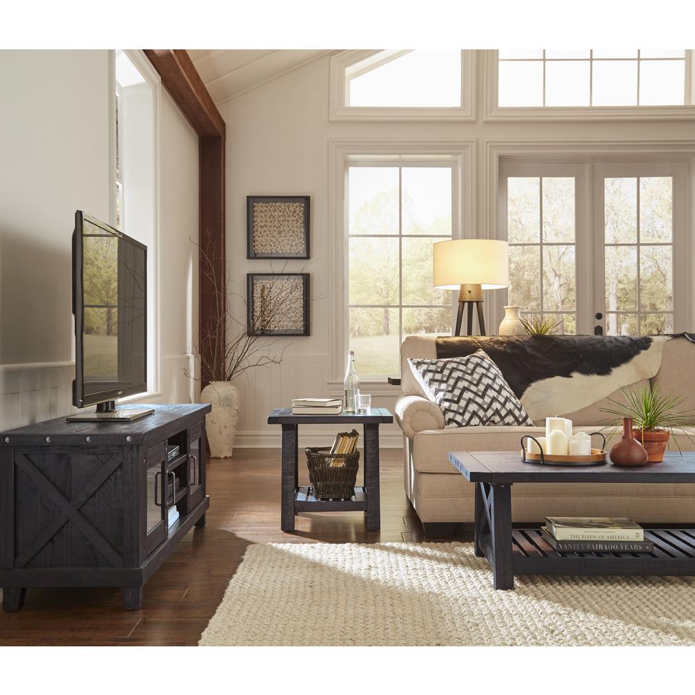 Yosemite Solid Wood Media Console in Cafe. Picture 2