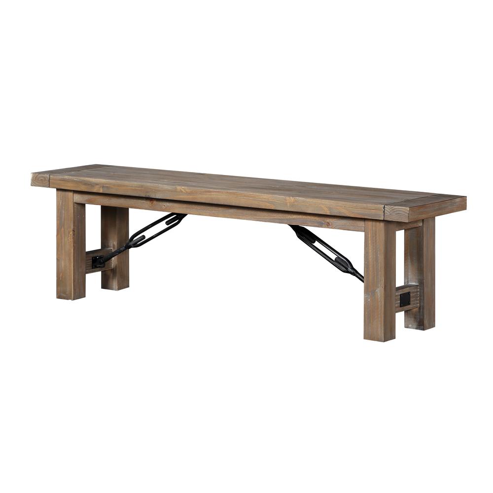 Autumn Solid Wood Dining Bench in Flink Oak. Picture 1