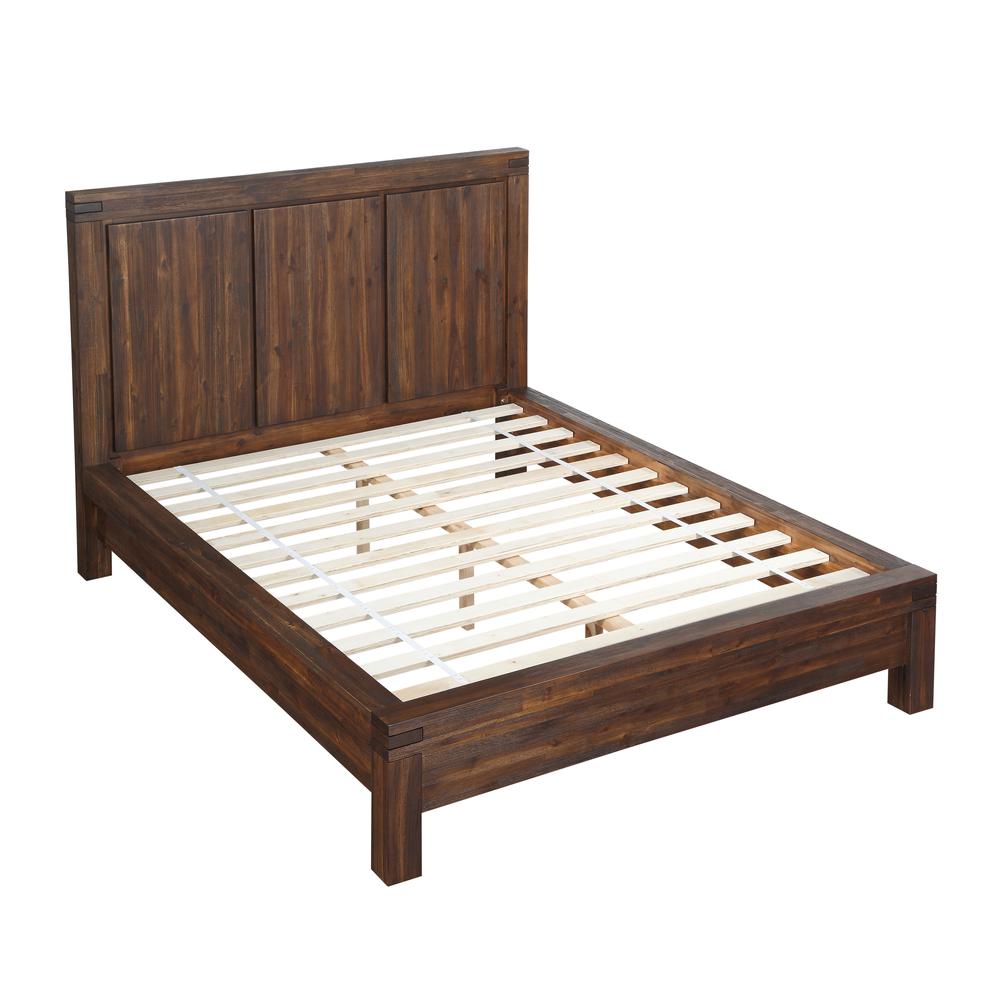 Meadow Solid Wood Platform Bed in Brick Brown. Picture 6