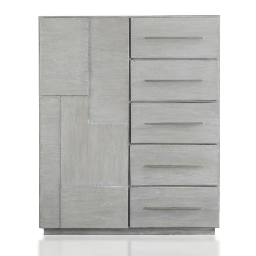 Destination Five Drawer One Door Sweater Chest in Cotton Grey (2024). Picture 3