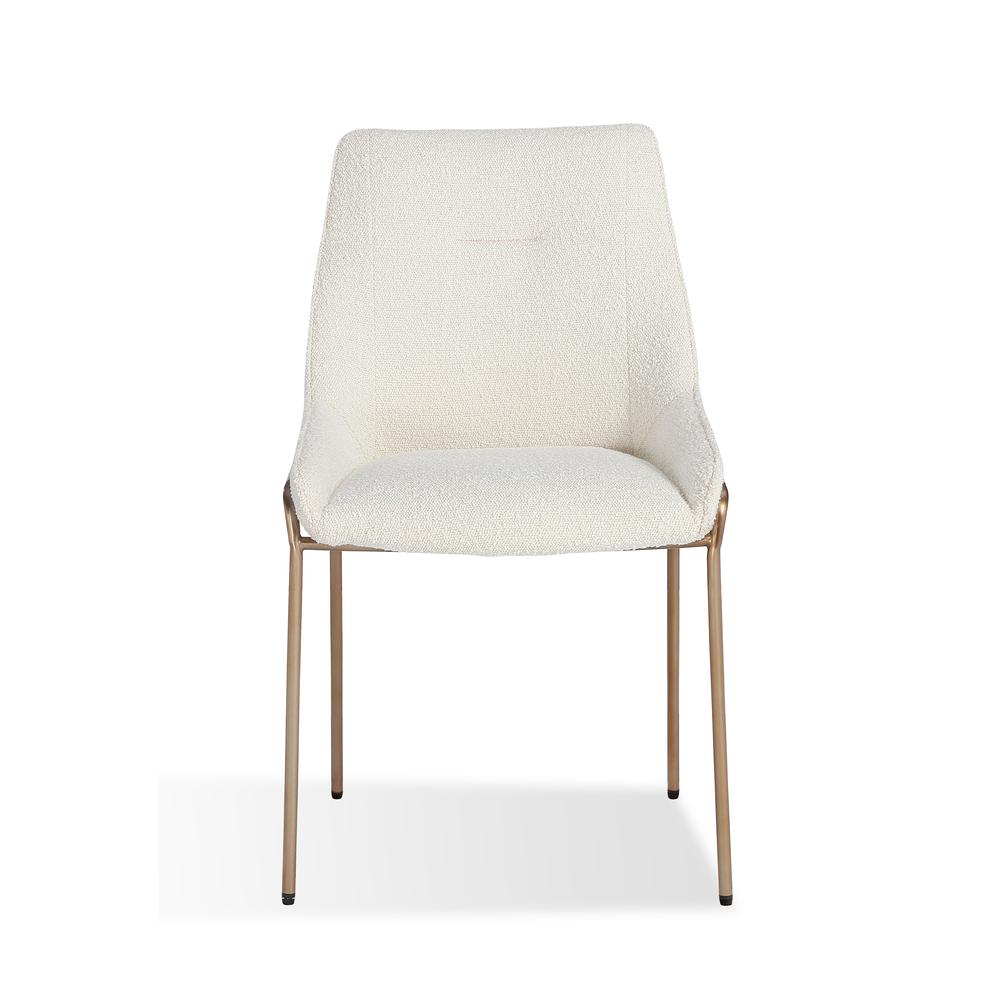 Cyrus Upholstered Dining Chair in Cottage Cheese Boucle, set of 2. Picture 5