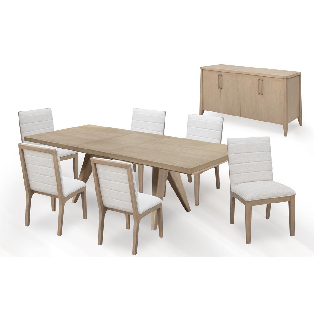 Sumire Ash Wood Rectangular Extension Table in Ginger. Picture 2