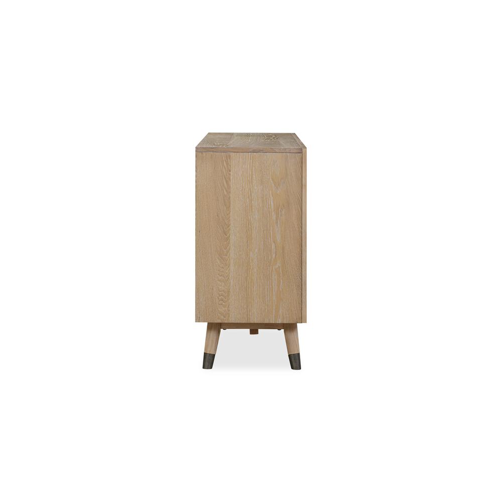 Franklin Three Drawer Two Door White Oak Sideboard in Au Natural. Picture 9