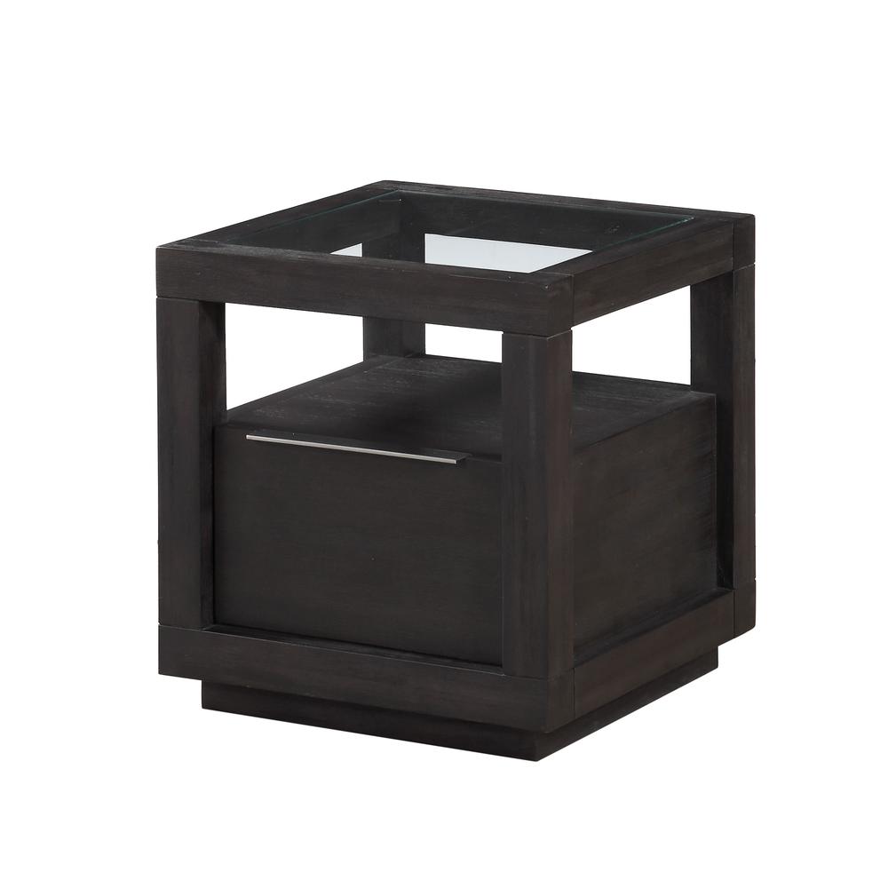 Oxford One Drawer End Table in Basalt Grey. Picture 1