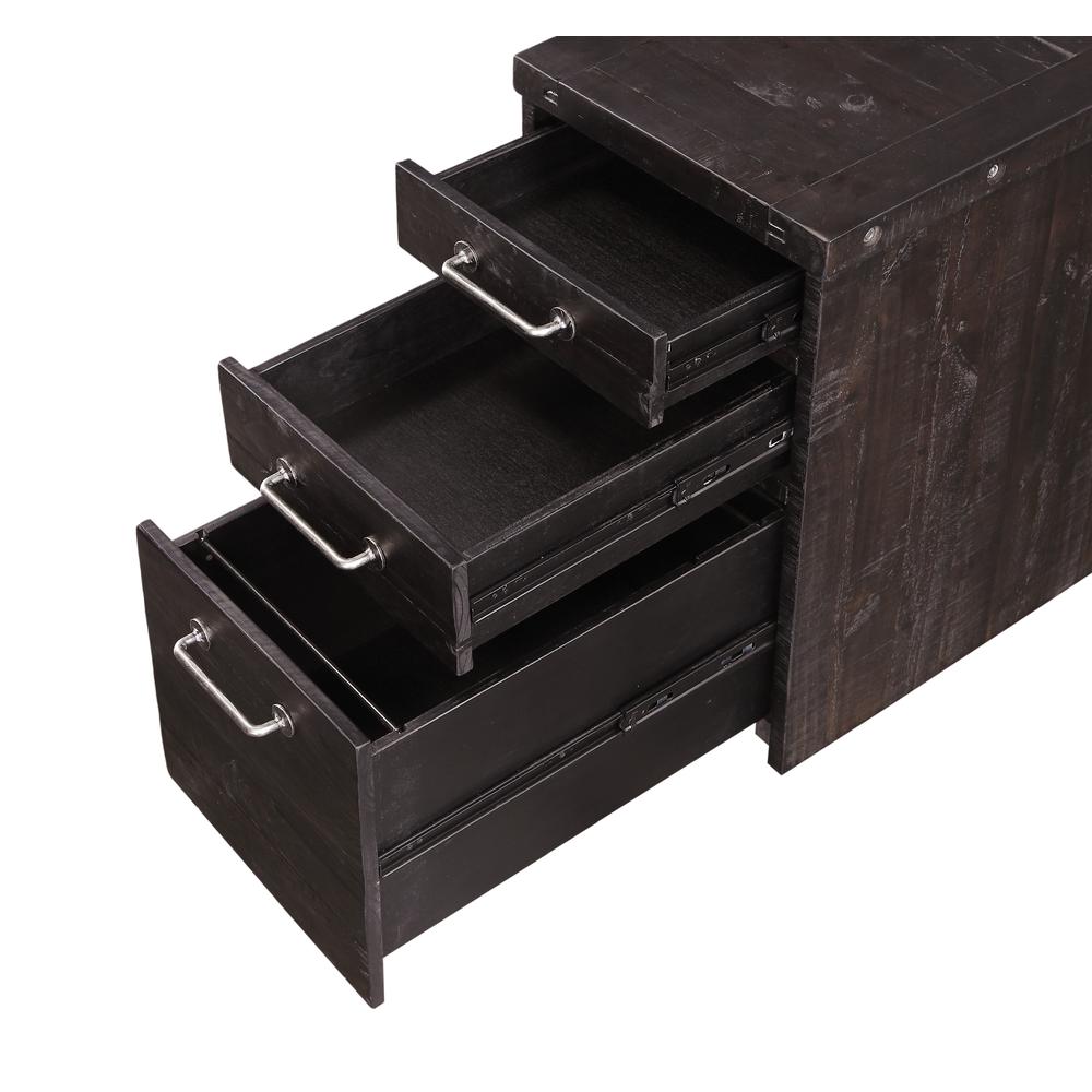 Yosemite Solid Wood Rollling File Cabinet in Cafe. Picture 6