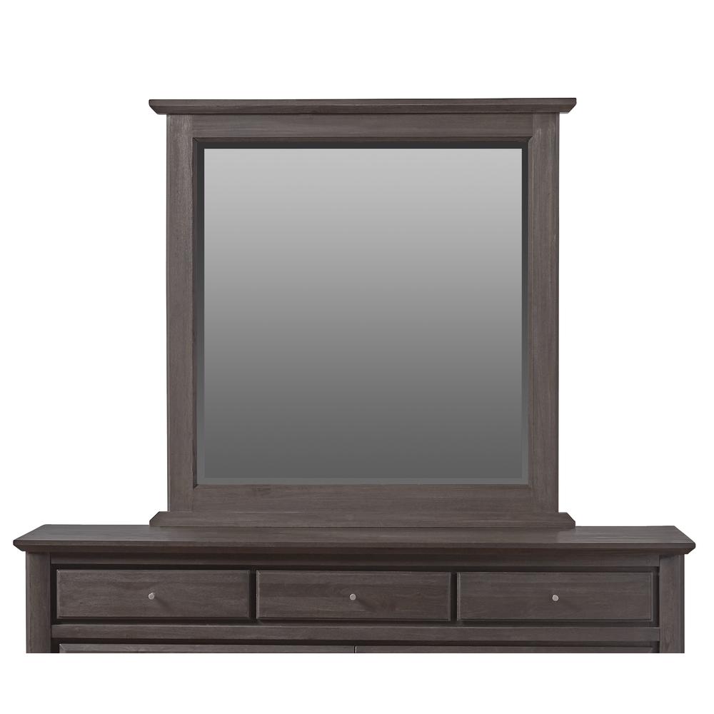 City II Beveled Glass Mirror in Basalt Gray. Picture 2