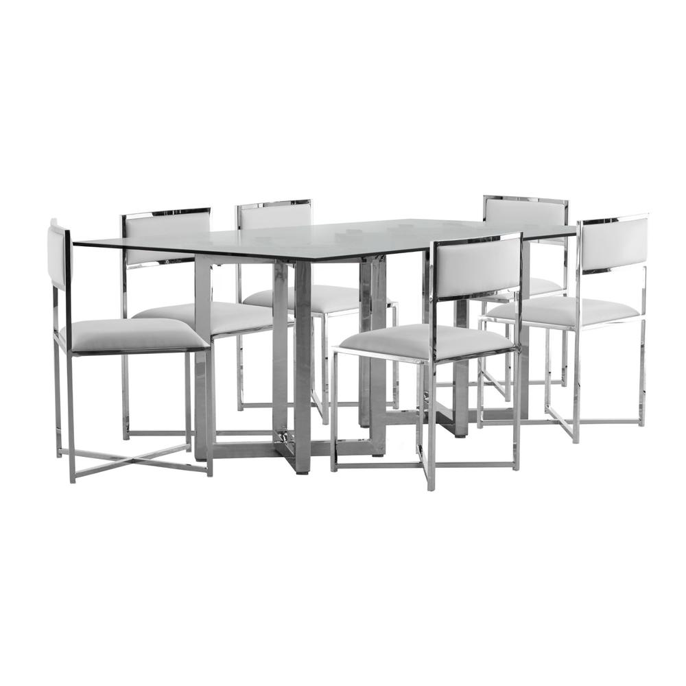 Amalfi X-Base Chair in White, set of 2. Picture 6