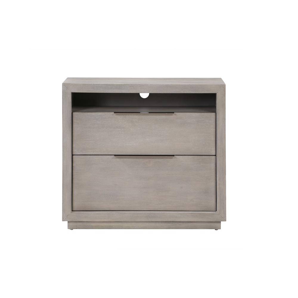 Oxford Two-Drawer Nightstand in Mineral. Picture 2