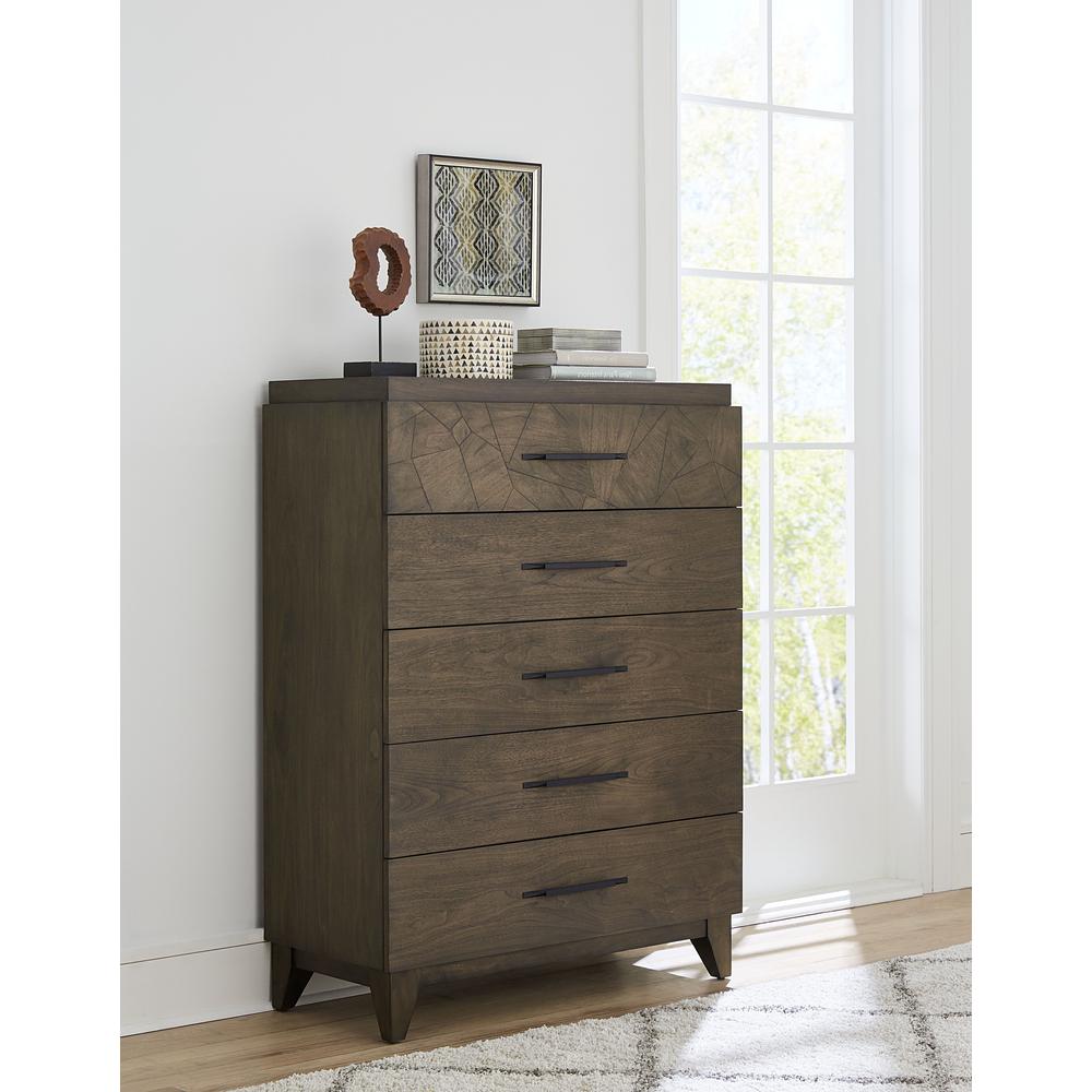 Broderick Five-Drawer Chest  in Wild Oats Brown (2024). Picture 3