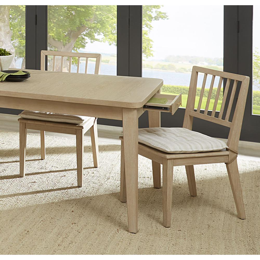 Camden Wood Dining Chair with Detachable Cushion in Chai and Oat, set of 2. Picture 6