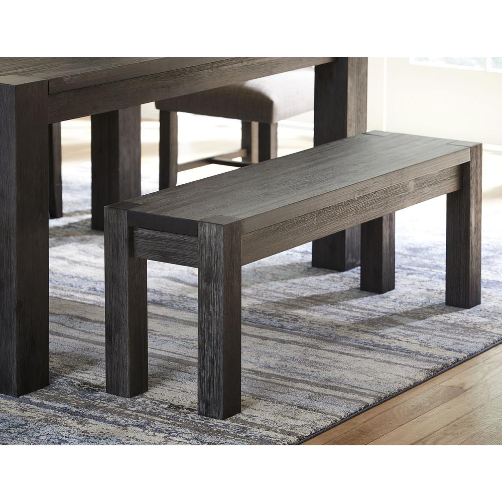 Meadow Solid Wood Bench in Graphite. Picture 3