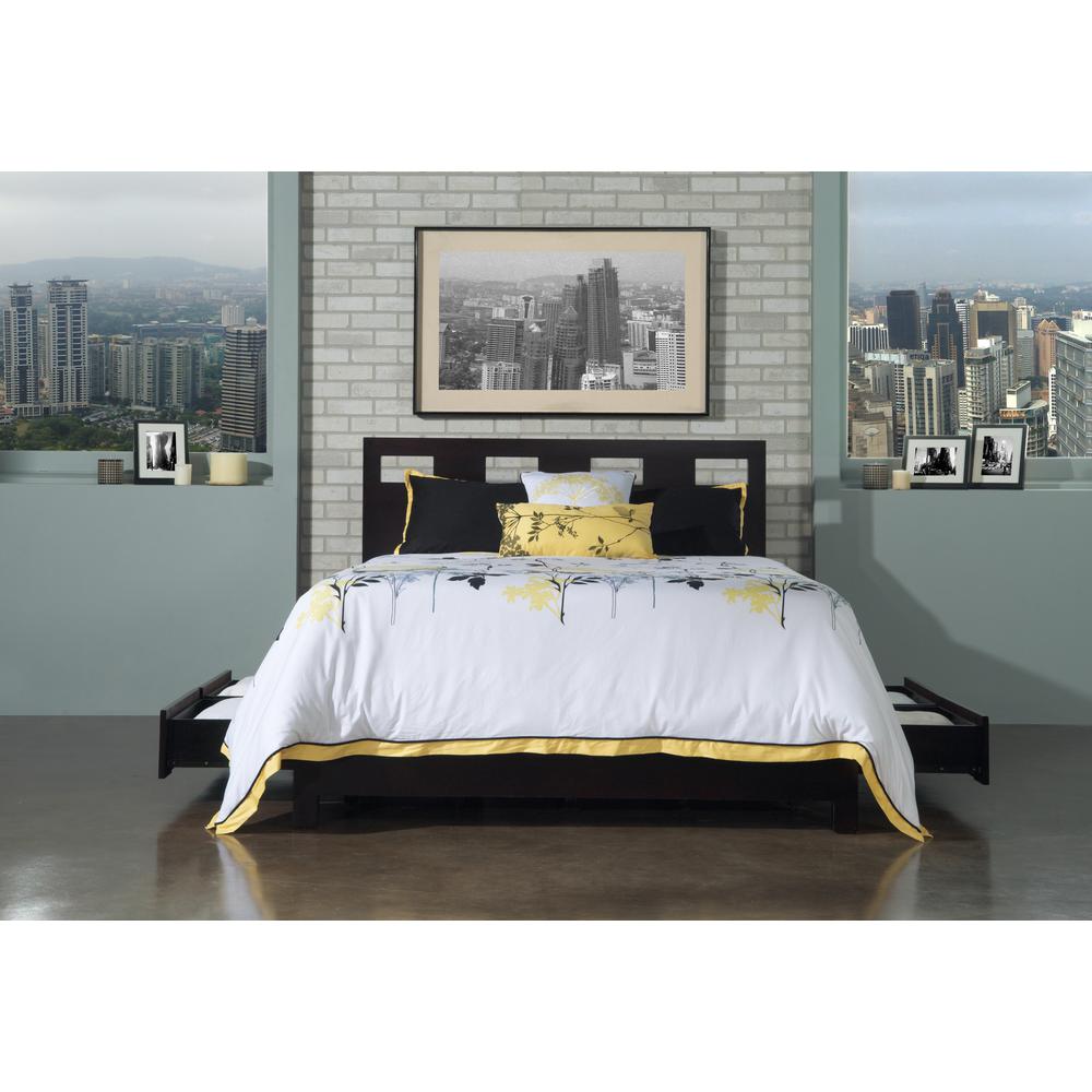 Riva Wood Storage Bed in Espresso. Picture 5