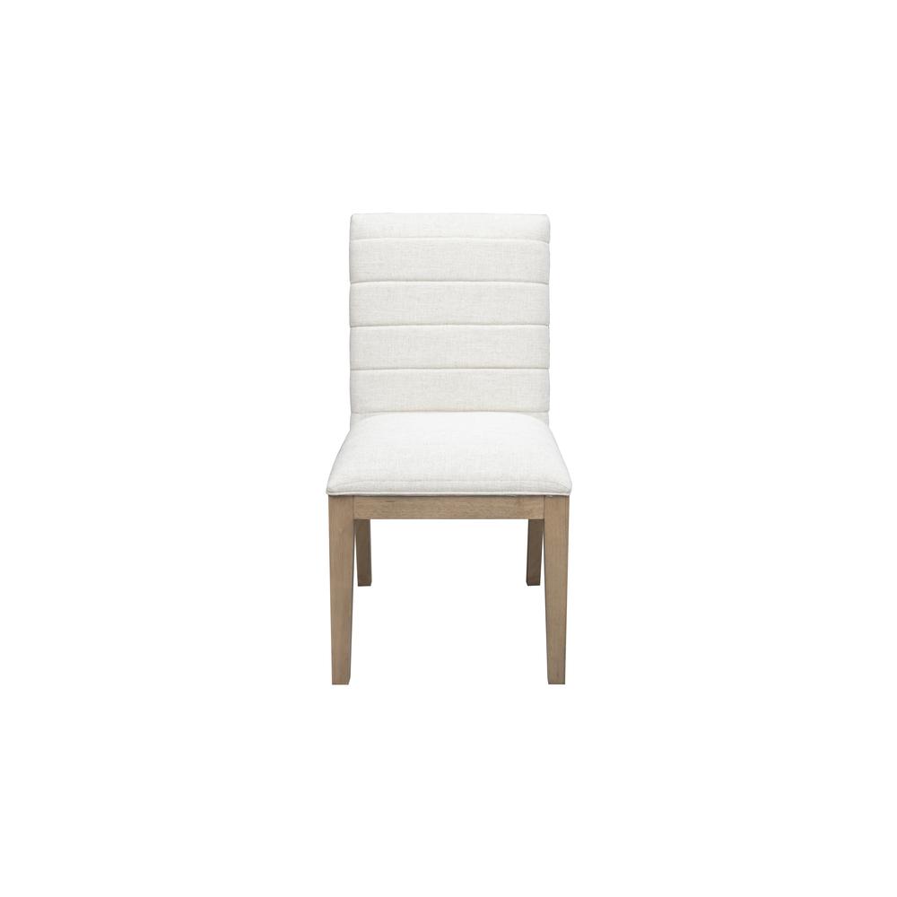 Sumire Solid Wood Dining Chair in Ginger and Natural Linen, set of 2. Picture 1
