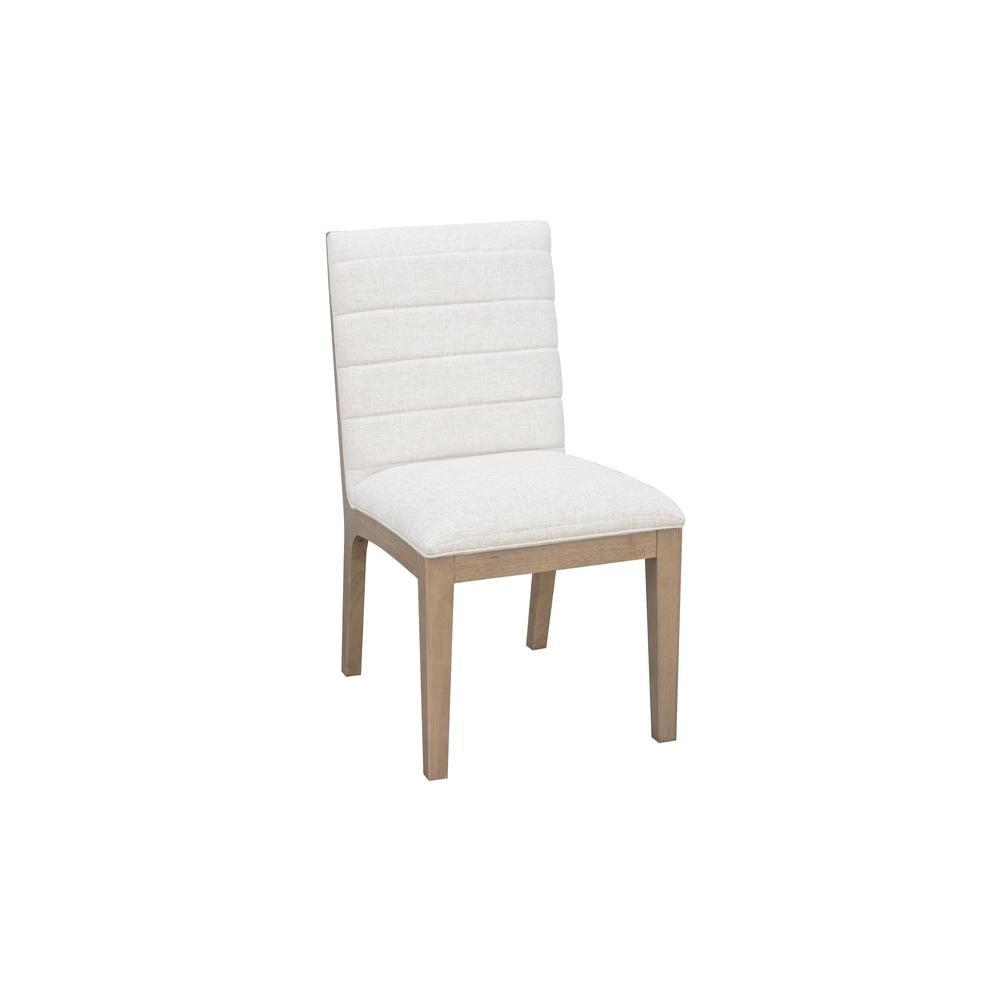 Sumire Solid Wood Dining Chair in Ginger and Natural Linen, set of 2. Picture 2