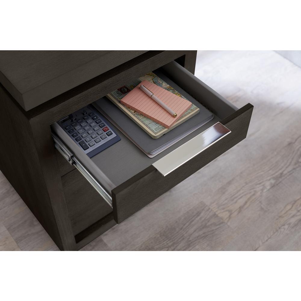Oxford Single Pedestal Desk in Basalt Grey. Picture 4