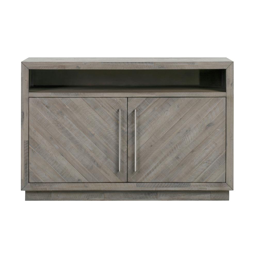 Alexandra Solid Wood 54 inch Media Console in Rustic Latte. Picture 5