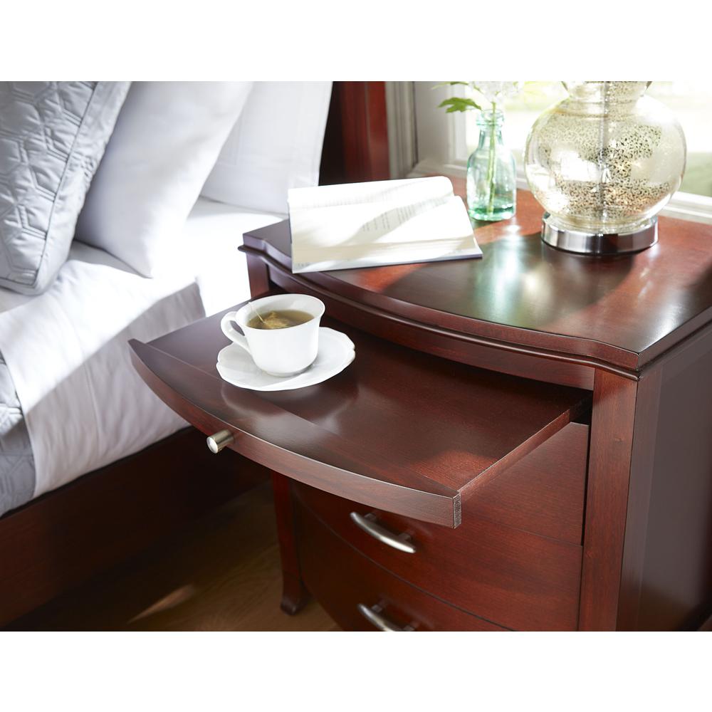 Brighton Two Drawer Nightstand in Cinnamon. Picture 3