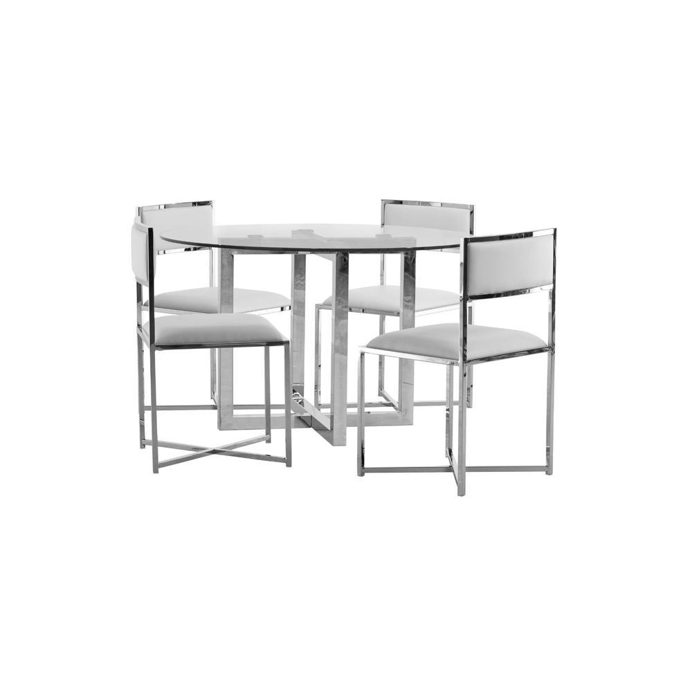Amalfi X-Base Chair in White, set of 2. Picture 5