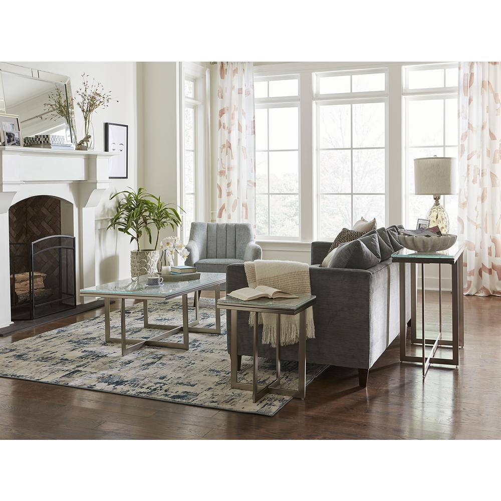 Eliza Media Console Table in Ultra White. Picture 2
