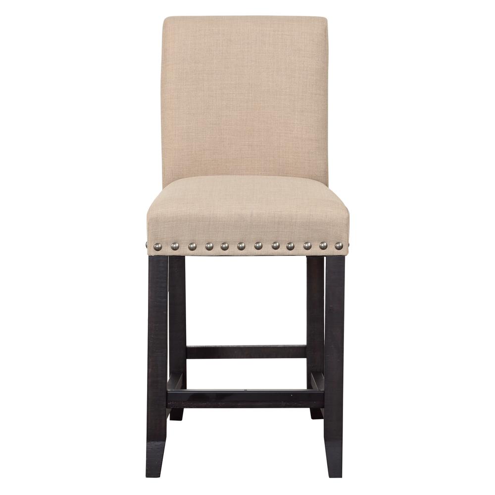 Yosemite Upholstered Kitchen Counter Stool in Cafe, set of 2. Picture 3