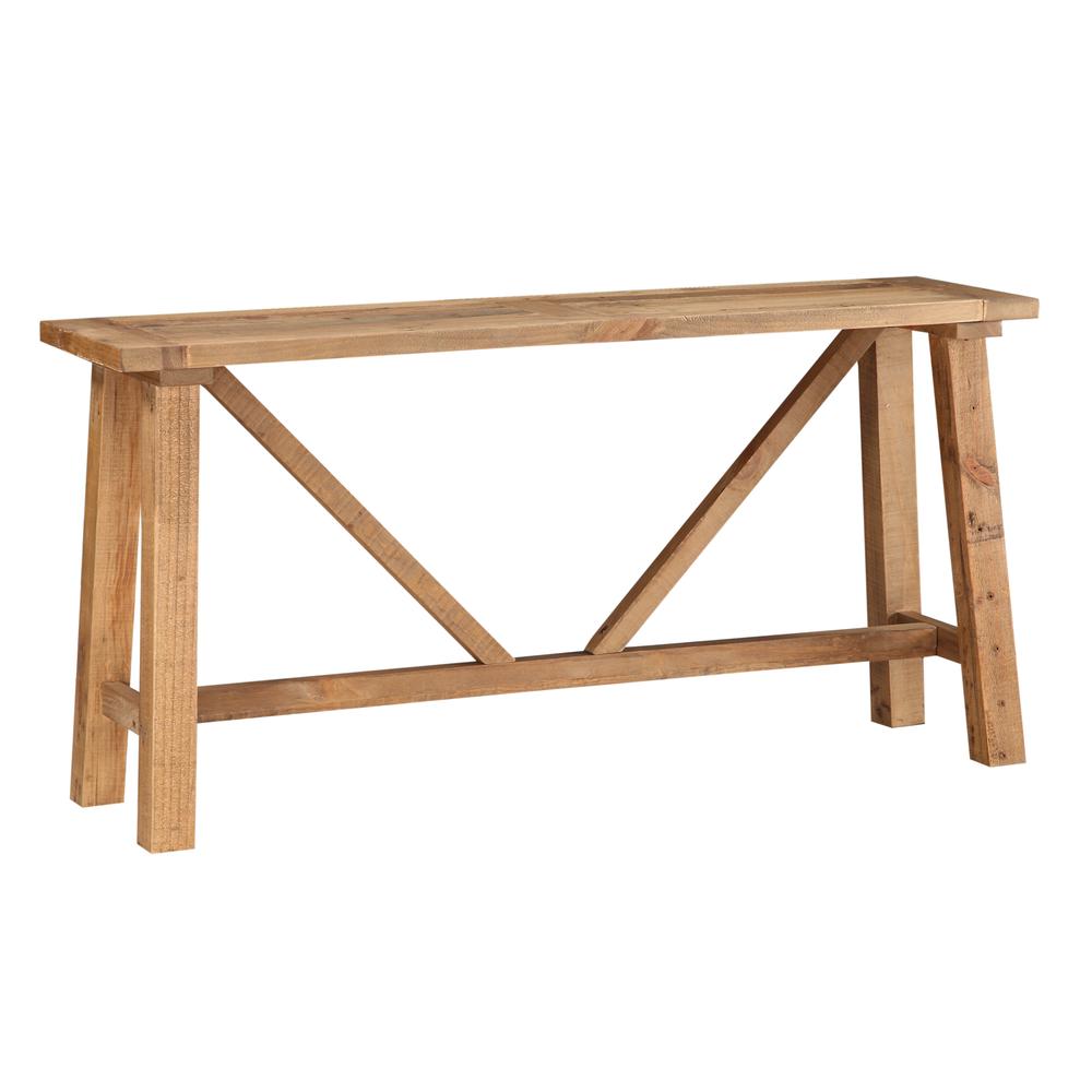 Harby Reclaimed Wood Console Table in Rustic Tawny. Picture 3