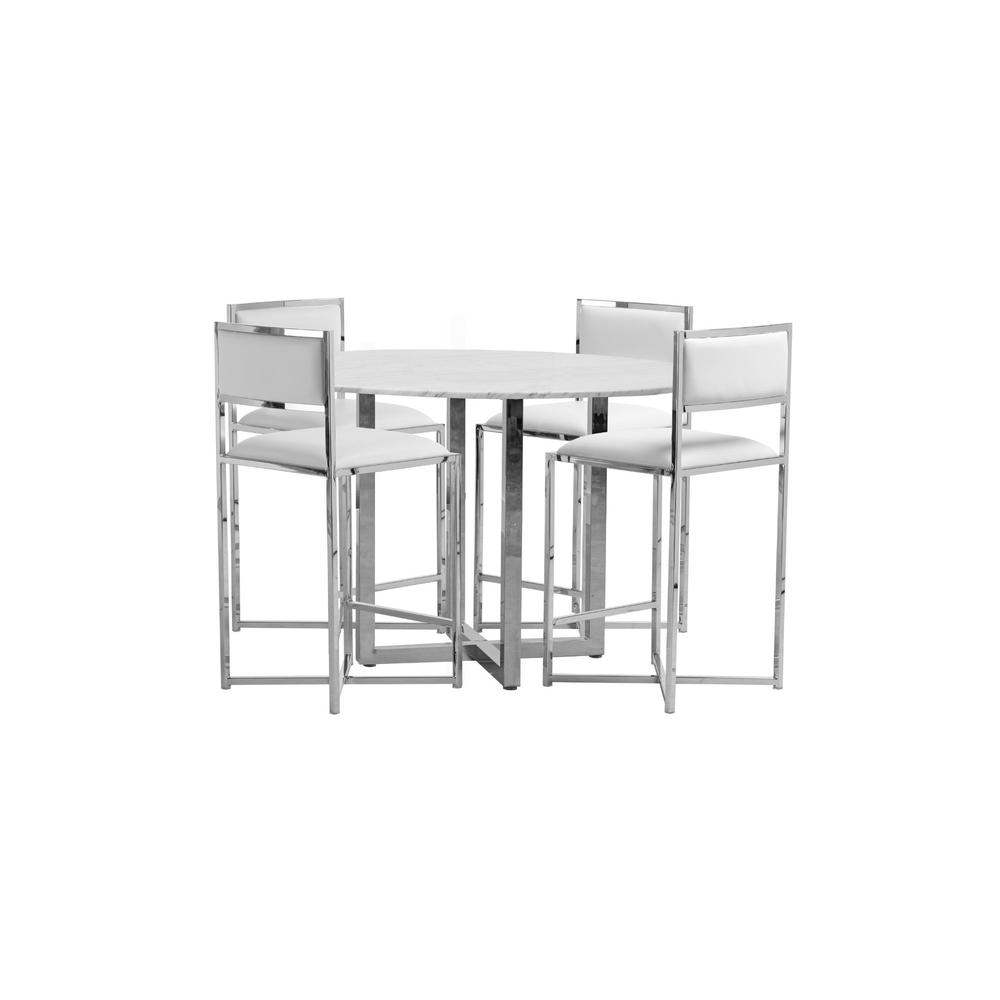 Amalfi X-Base Counter Stool in White, set of 2. Picture 6