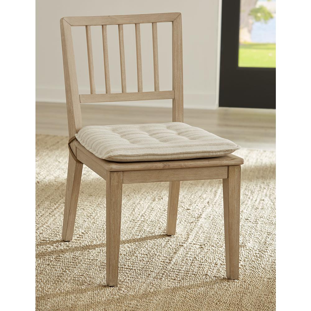 Camden Wood Dining Chair with Detachable Cushion in Chai and Oat, set of 2. Picture 1