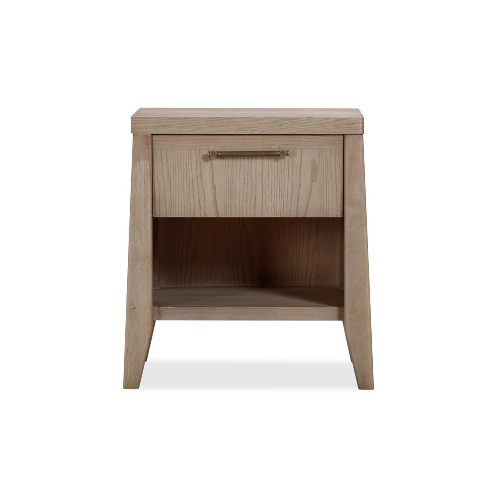 Sumire One Drawer One Shelf Ash Wood Nightstand in Ginger. Picture 1