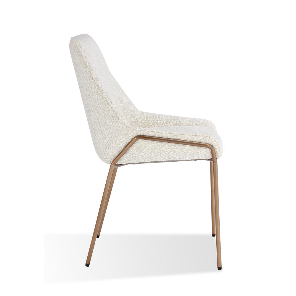 Cyrus Upholstered Dining Chair in Cottage Cheese Boucle, set of 2. Picture 4