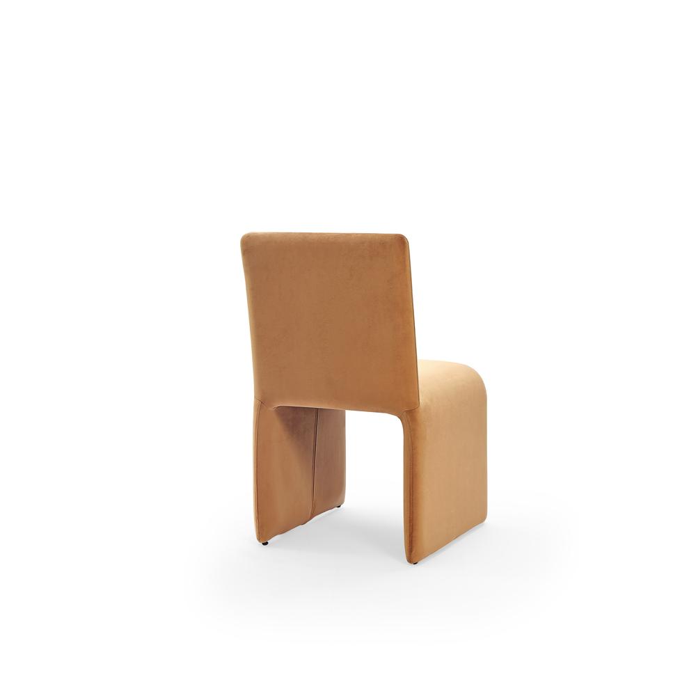 Winston Fully Upholstered Side chair in Whiskey Velvet, set of 2. Picture 4