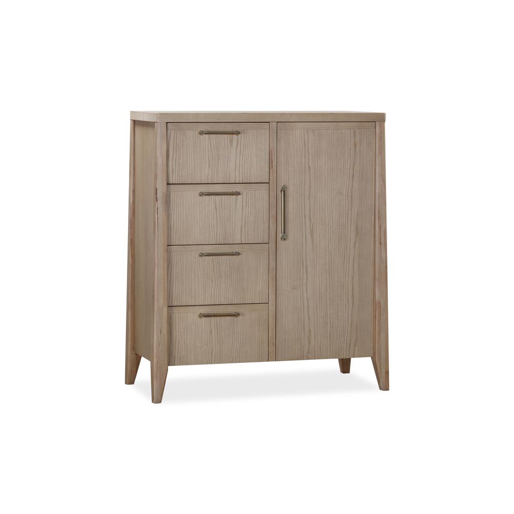 Sumire Four Drawer One Door Ash Wood Chest in Ginger. Picture 2
