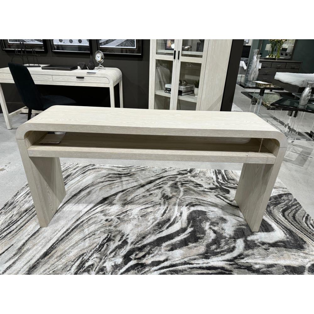 Drake Ash Wood Console Table in Sugar. Picture 2