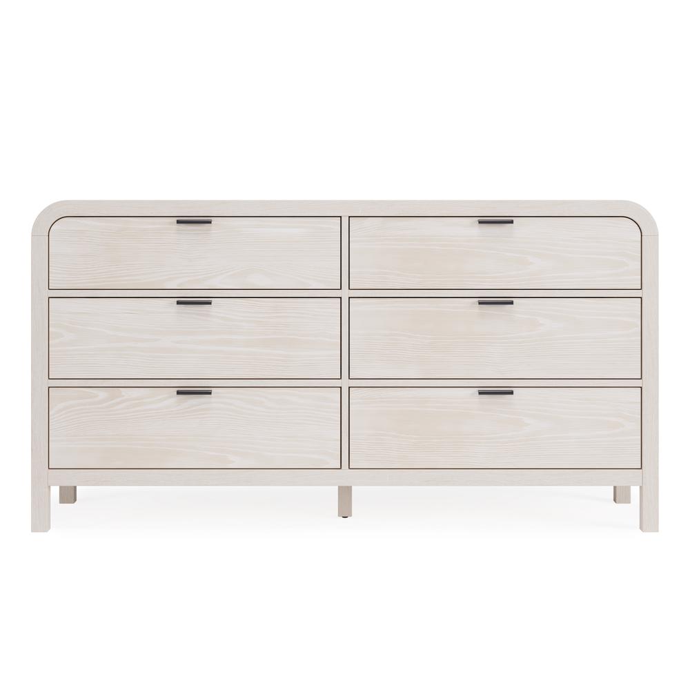 Drake Six Drawer Dresser in Sugar. Picture 3
