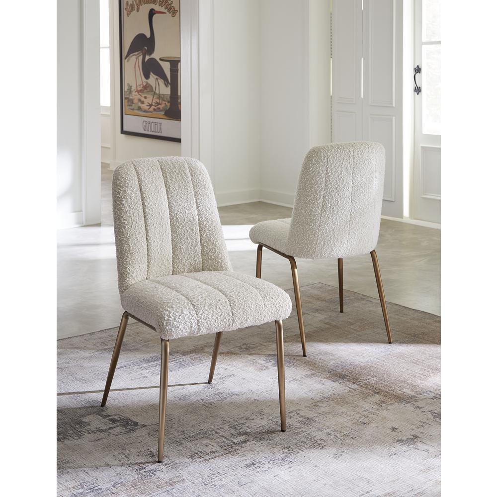 Apollo Upholstered Dining Chair in Ricotta Boucle, set of 2. Picture 2