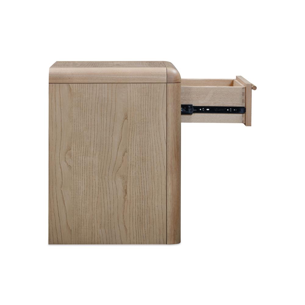 Furano One Drawer One Shelf Ash Wood Nightstand in Ginger. Picture 4