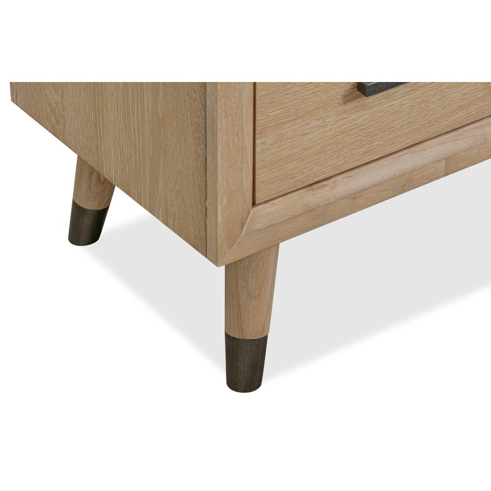 Franklin Three Drawer Two Door White Oak Sideboard in Au Natural. Picture 8