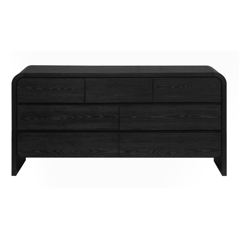 Elora Seven Drawer Dresser in Jet Black Ash. Picture 3