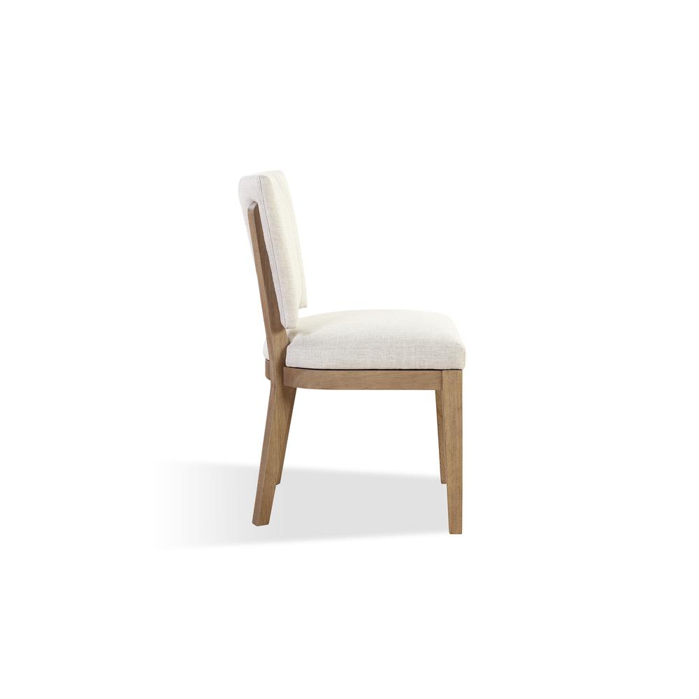 Sumner Channel Back Upholstered Dining Chair in Natural, set of 2. Picture 4