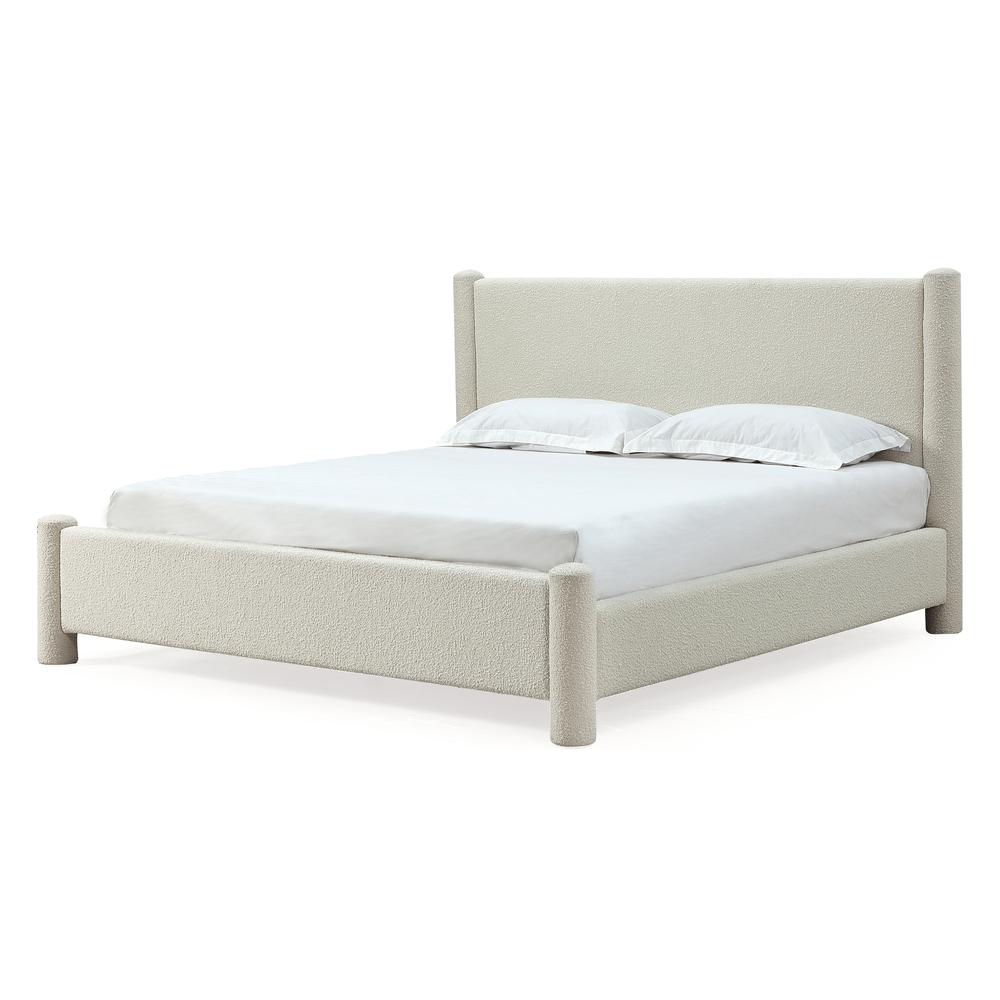 Burke Upholstered Platform Bed in Cottage Cheese Boucle. Picture 6