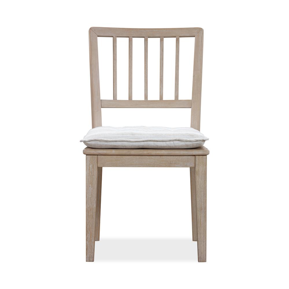 Camden Wood Dining Chair with Detachable Cushion in Chai and Oat, set of 2. Picture 2
