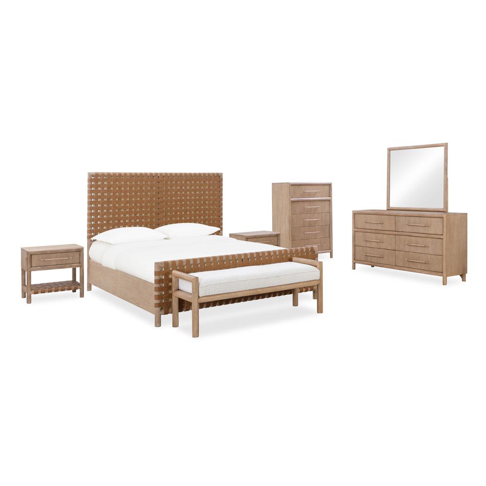 Dorsey One Drawer USB-charging Nightstand in Granola. Picture 7