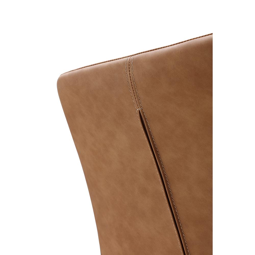 Nicoya Upholstered Dining Chair in Buckskin Synthetic Leather, set of 2. Picture 5