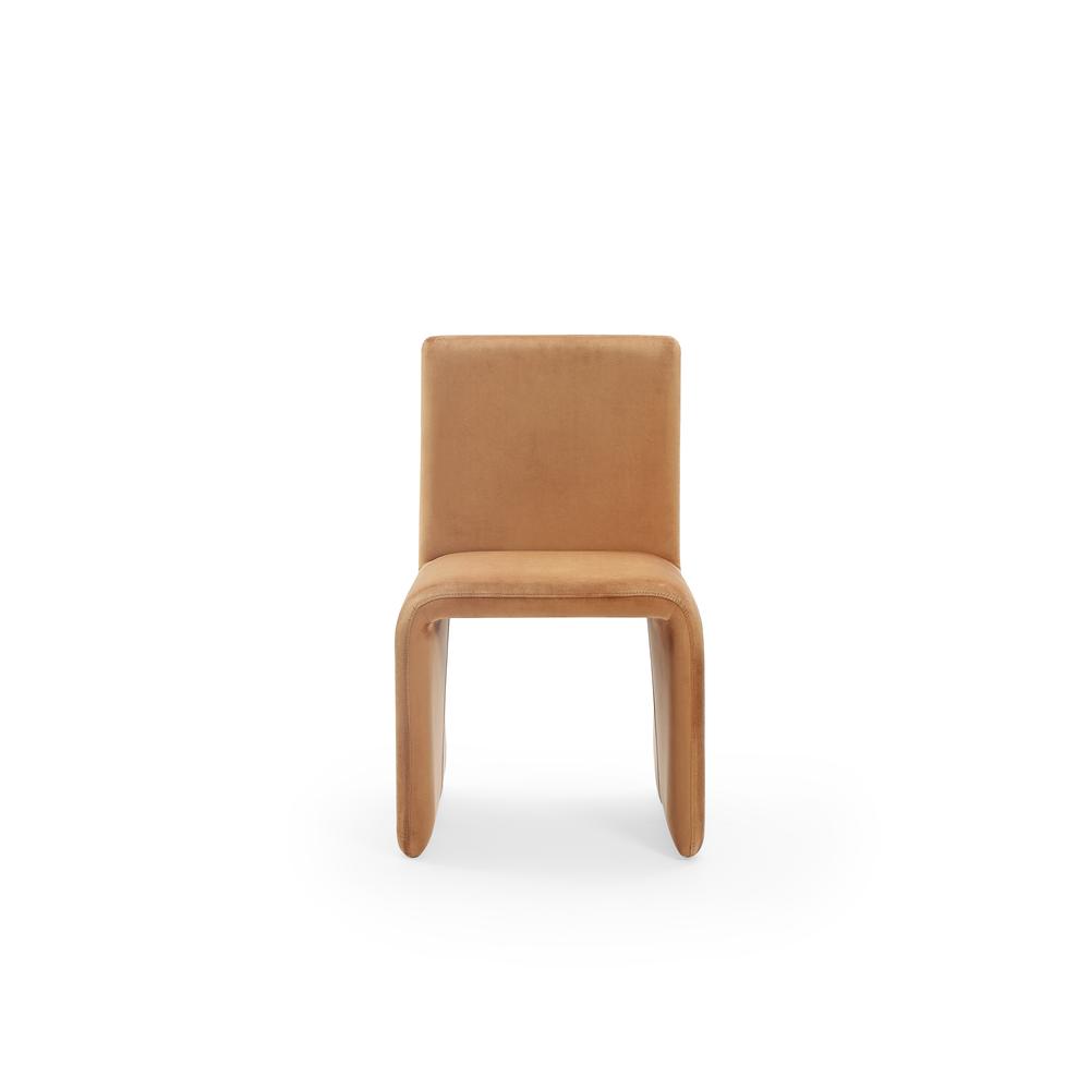 Winston Fully Upholstered Side chair in Whiskey Velvet, set of 2. Picture 1