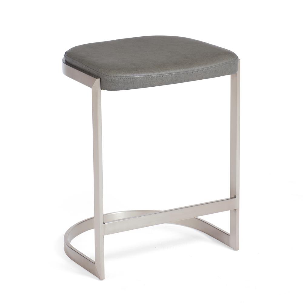 Oxford Backless Counter Stool in Davy's Grey, set of 2. Picture 1