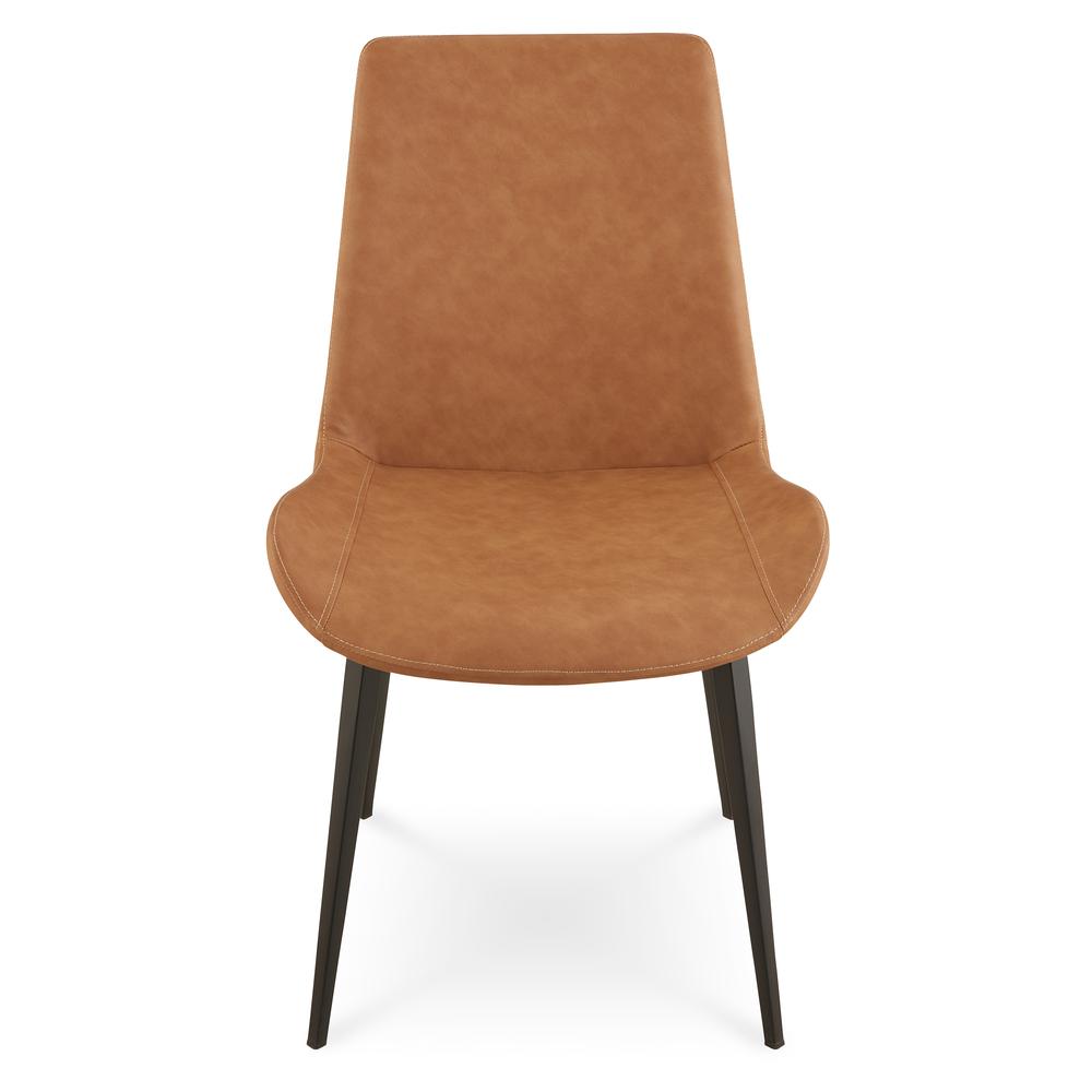 Nicoya Upholstered Dining Chair in Buckskin Synthetic Leather, set of 2. Picture 2