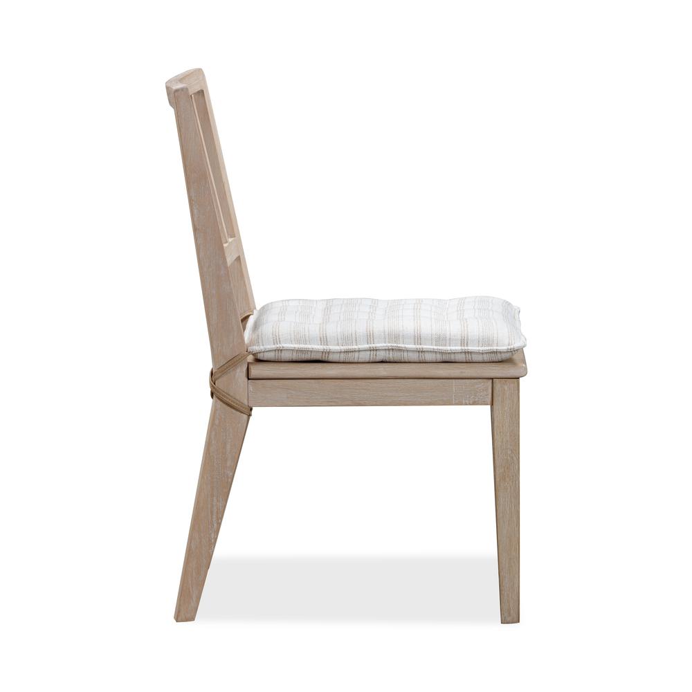 Camden Wood Dining Chair with Detachable Cushion in Chai and Oat, set of 2. Picture 4